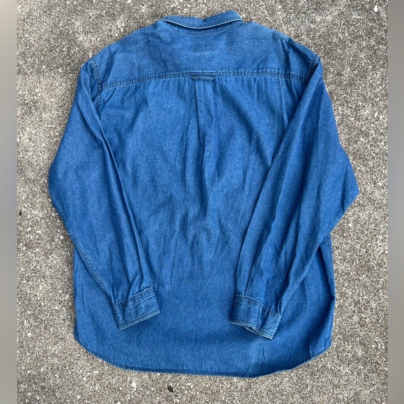 VTG Eddie Bauer Denim Racing Shirt - Picture 2 of 6